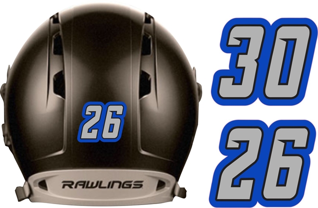 Custom Black Knights Individual Hockey Helmet Numbers