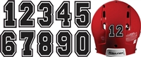 Baseball & Softball Batting Helmet Number Sheets