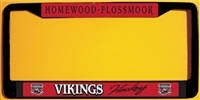 Homewood Flossmoor Vikings Hockey Custom License Metal Plate Frame