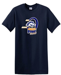 Orangecrest Pony Youth Baseball Roundneck Cotton Navy Custom T-Shirt
