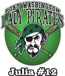 Port Washington Pirates Youth Softball | Fastpitch Custom Baseball Decals | Stickers for your Car Window