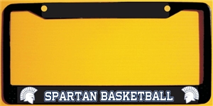 Spartan Basketball Custom Baskettball Metal License Plate Frames
