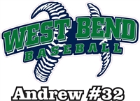 West Bend Bulldogs Baseball Custom Baseball Decals | Stickers for your Car Window