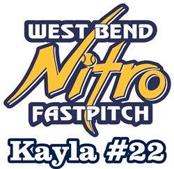 West Bend Nitro Fastpitch Softball Custom Baseball Decals | Stickers for your Car Window