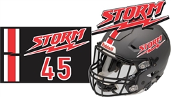 Yuma Storm Football Combo Helmet Decals | Stripes