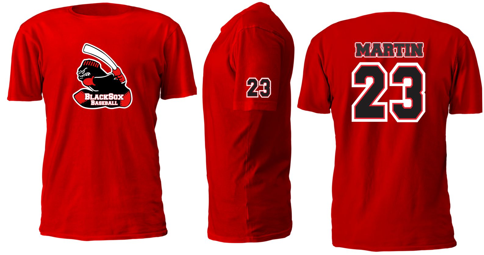 Murfreesboro Custom Red Roundneck Baseball Shirt