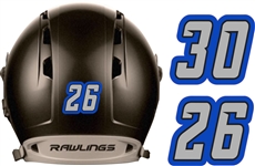 Custom Black Knights Individual Hockey Helmet Numbers