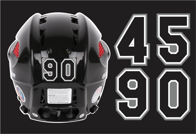 Custom Hockey Helmet Numbers