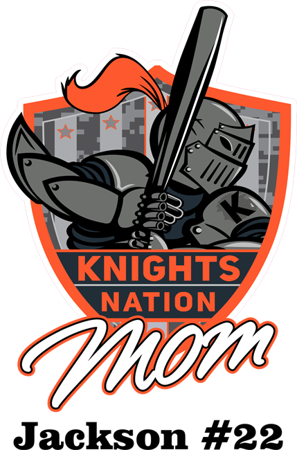 Knights Nation Custom Baseball Decals | Stickers for your Car Window
