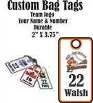 Mid Michigan Lumbermen Baseball Club Custom Baseball Bag Tags