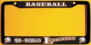 Mid Michigan Lumbermen Baseball Club Custom License Metal Plate Frame