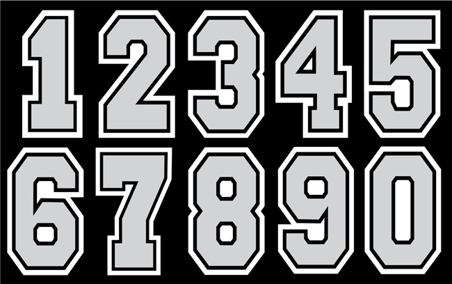 New England Jr Huskies Hockey Club Custom Helmet Number Sheets