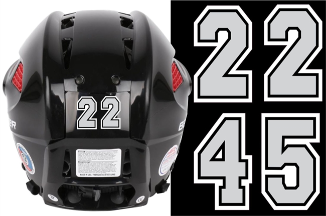 New England Huskies Hockey Club Helmet Numbers Decals