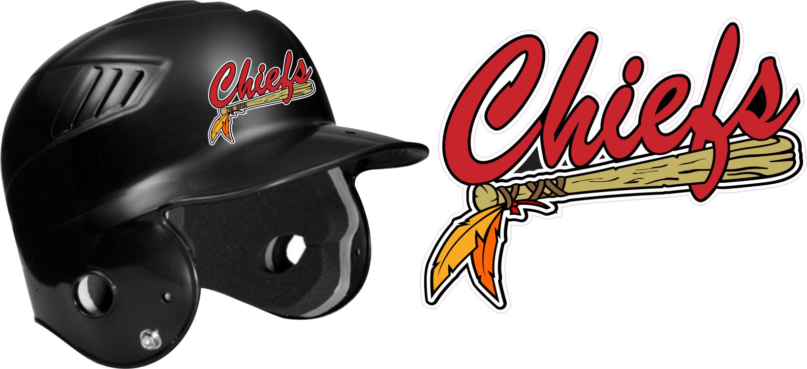 Connetquot Chiefs Baseball Helmet Decals Sticker Tagsports