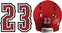 Baseball Helmet Numbers