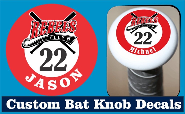 Custom Bat Knob Decals