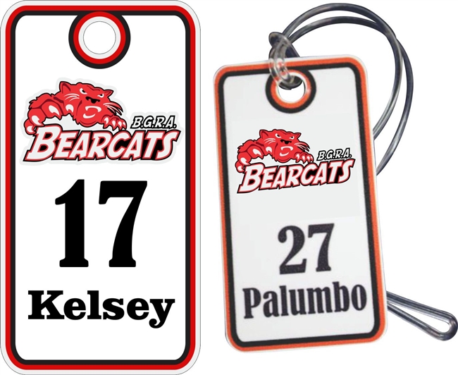 BGRA Bearcats Baseball Club Custom Baseball Bag Tags