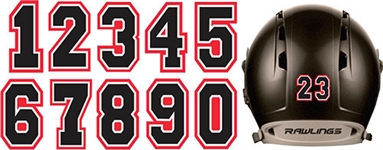 Murfreesboro Blacksox Youth Baseball Custom Helmet Number Sheets