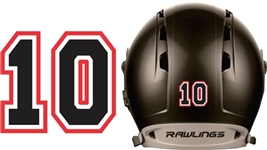 Murfreesboro Blacksox Custom Baseball Helmet Numbers Decals