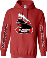 Murfreesboro BlackSox Youth Baseball & Softball Custom Long Sleeve Red Hoodies