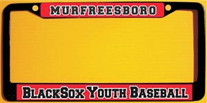 Murfreesboro Blacksox Baseball Custom License Metal Plate Frame