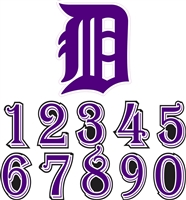 Baseball Helmet Number Decals
