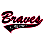 Elmbrook Braves Baseball Car Window Decal 1