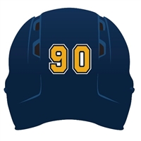 ETBU Baseball Helmet Number Decals