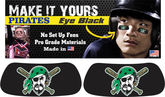 Greenland Pirates Youth Baseball and Softball Custom Player Eye Black