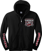 Homewood Flossmoor Vikings Hockey Custom Long Sleeve Black Hoodies3