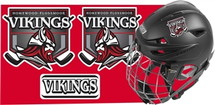 Homewood Flossmoor Vikings Hockey Helmet Decals