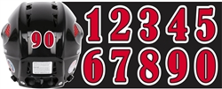 Homewood Flossmoor Vikings Hockey Custom Helmet Number Sheets