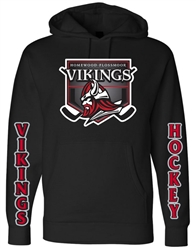 Homewood Flossmoor Vikings Hockey Custom Long Sleeve Black Hoodies