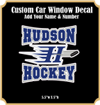 Hudson Hockey Player Car Decal
