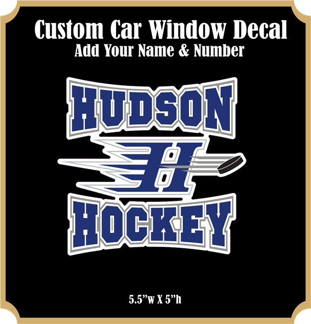 Hudson Hockey Player Car Decal