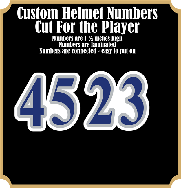 Custom Hudson Hockey Individual Hockey Helmet Numbers