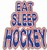Hockey Decal for Car Window - Eat Sleep Hockey