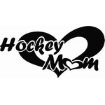 Hockey Mom Decal Hart