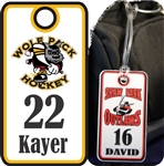 Hoffman Wolfpack Hockey Club Custom Hockey Bag Tags