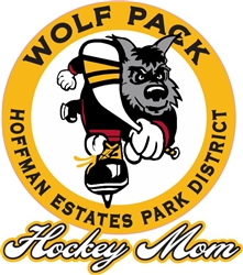 Hoffman Wofpack Hockey Club Hockey Mom Car Window Decal clings | Stickers
