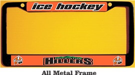 Hopkinton Hillers Hockey Custom Metal License Plate Frames