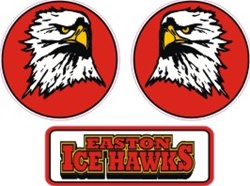 Easton Ice Hawks Helmet decal | front logo
