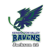 Kensington Valley Hockey Association Ravens Car Window Decal
