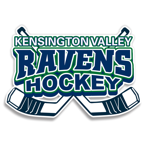 Kensington Valley Hockey Association Ravens Car Window Decal 2