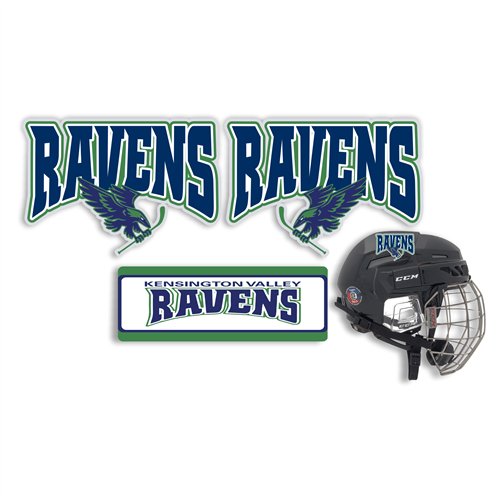 Kensington Valley Hockey Association Ravens Helmet Decals