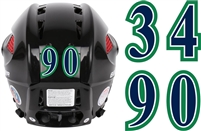 LEX Lexington Thoroughbreds Youth Ice Hockey Helmet Number Sheets