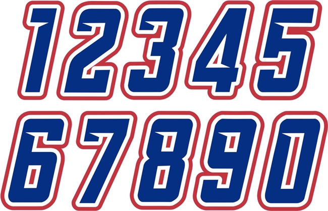 Lake Oswego Baseball  Club Custom Helmet Number Sheets