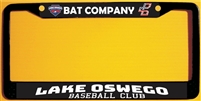 Lake Oswego Baseball Club Custom License Metal Plate Frame