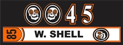 Laughing Skulls Custom Hockey Helmet Number Decal & Sticker