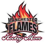 Manchester Flames Car Window Decal Hockey Mom